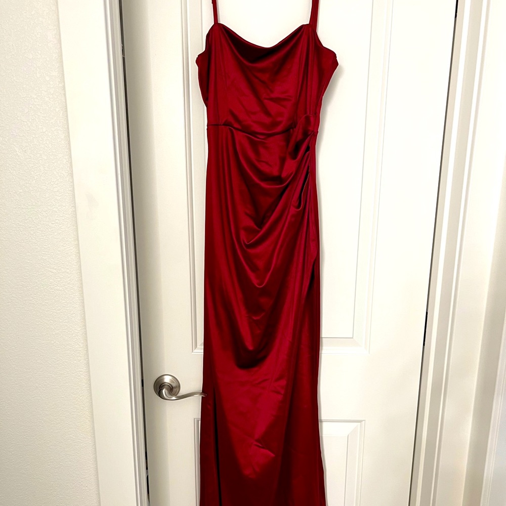 Windsor red satin dress